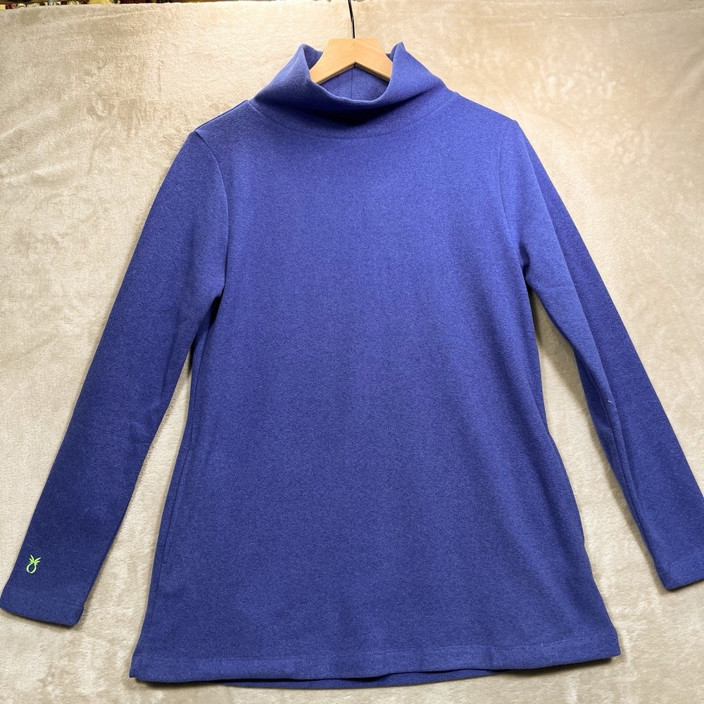 Dudley Stephens Park Slope Sweater‎ Turtleneck Fleece Blue Womens Size S